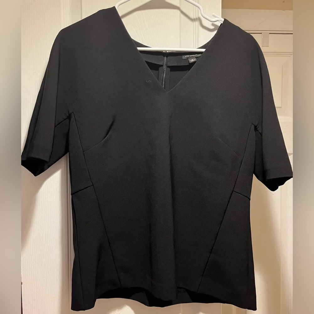 Ann Taylor Black Shirt Size 8